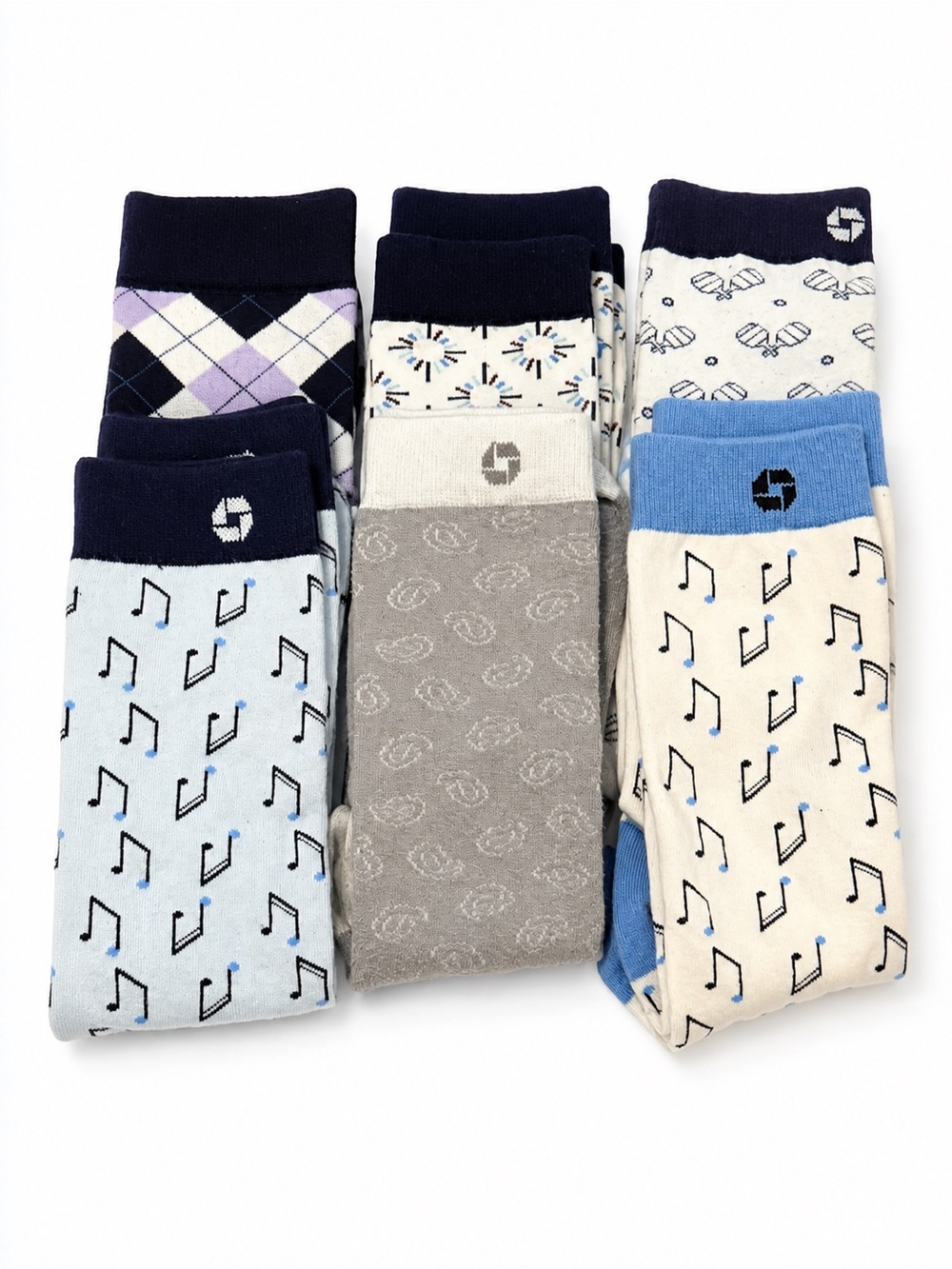Chase Branded Men's Patterned Dress Socks